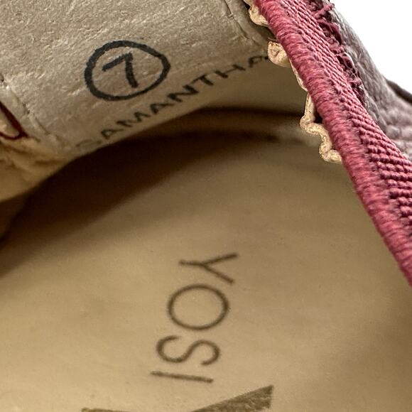 Yosi Samra Samantha Ballet Flats Foldable Patent Leather Cap Toe Wine 7 - Picture 5 of 7